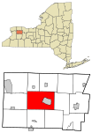 Genesee County New York incorporated and unincorporated areas Batavia (town) highlighted